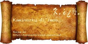Kaminszky Álmos névjegykártya